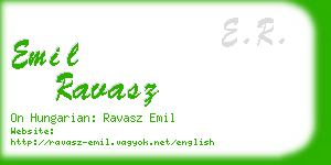 emil ravasz business card